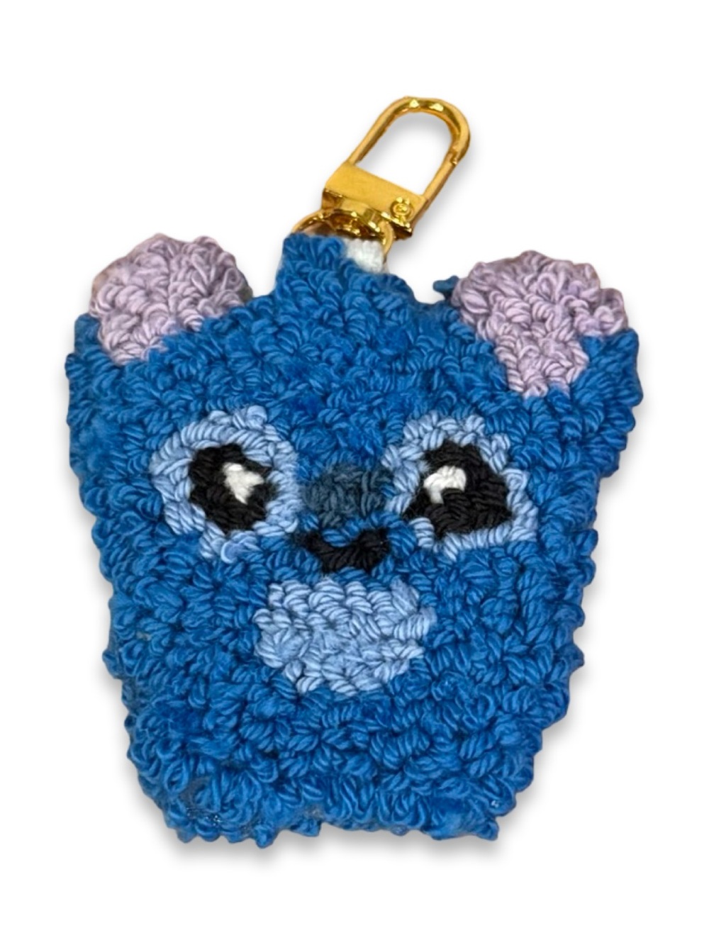 Handmade Blue Stitch Tufted Keychain Clip - Cute Disney Stitch